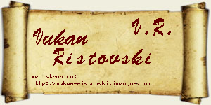 Vukan Ristovski vizit kartica